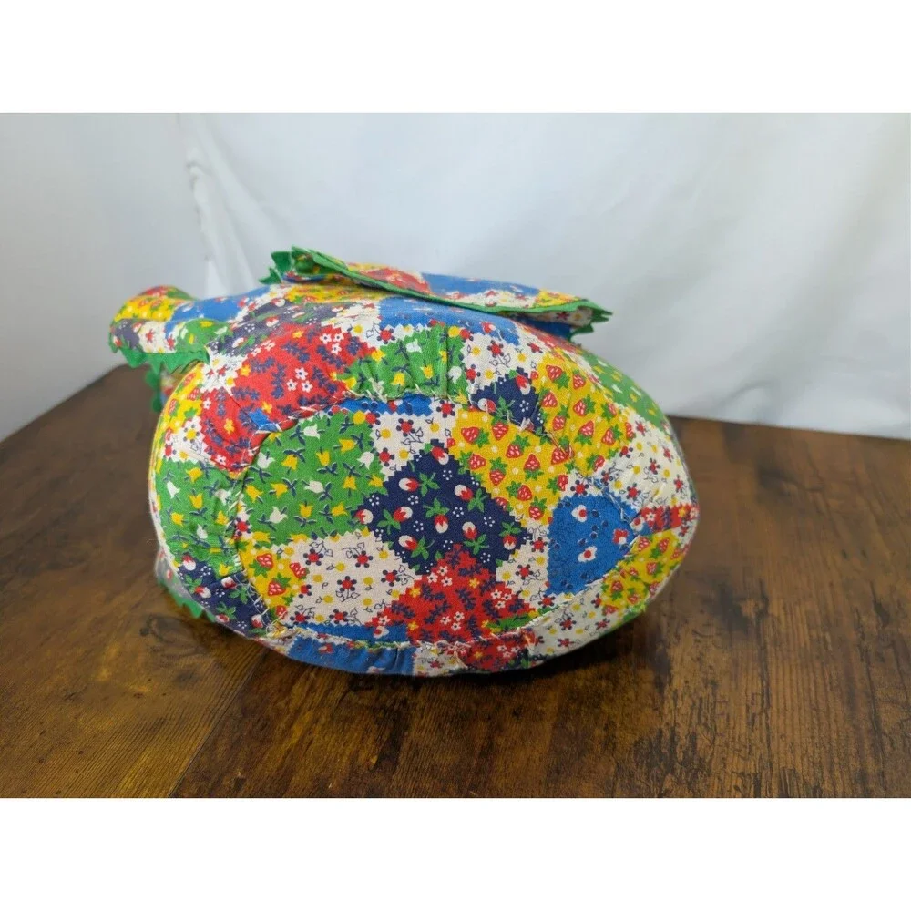 Vintage Patchwork Fabric Chicken Doorstop Draft Stopper Handmade Country Decor